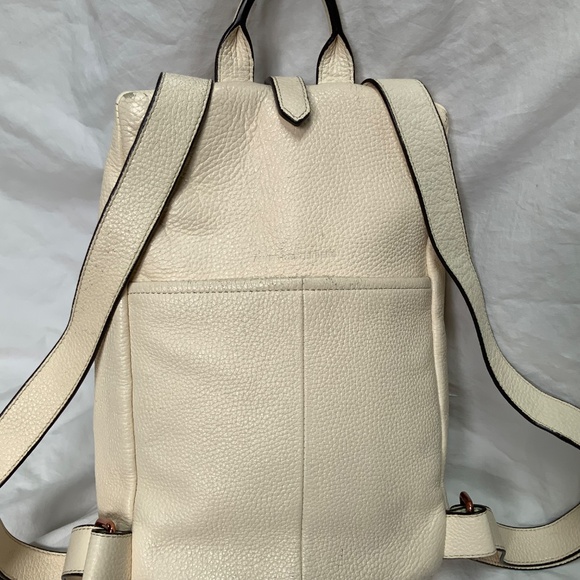 Aimee Kestenberg Cream Leather Backpack - Picture 2 of 12